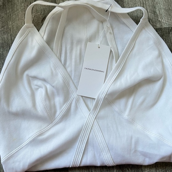 CALVIN KLEIN 205W39NYC White Panelled Bodysuit- NEW - Picture 5 of 15